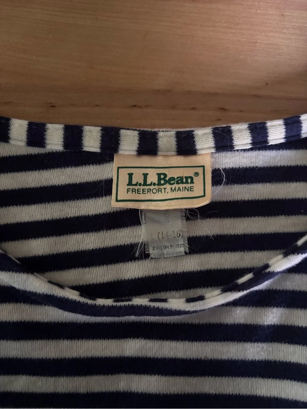 Vintage LL Bean Striped Short Sleeve Tee - Picture 2 of 2